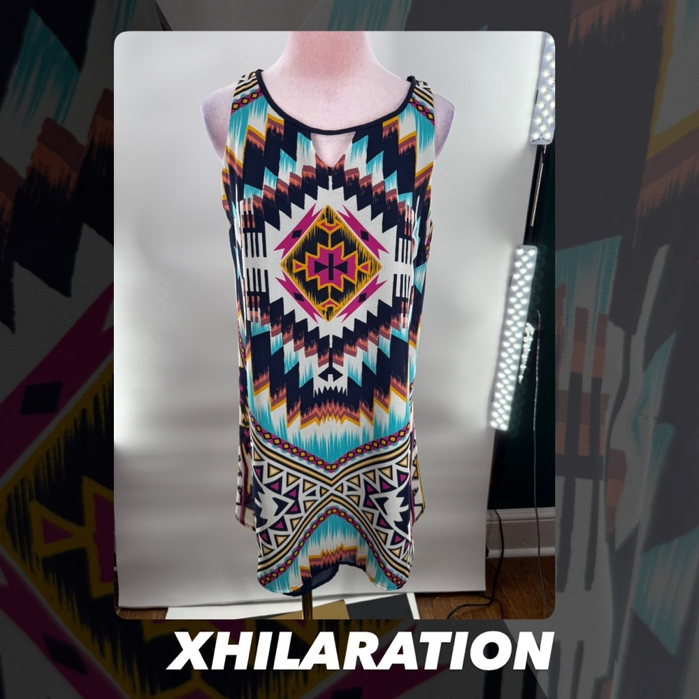 EUC Xhilaration Aztec Print Dress